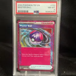 2024 Pokemon Temporal Forces Ace Spec Master Ball 153/162 PSA 8 - Image 1