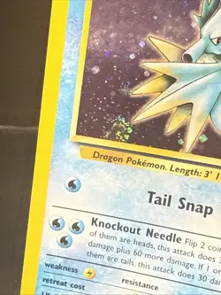 Pokemon TCG Misty's Seadra Holo Rare Gym Heroes Prerelease 9/132 CV Swirl - Image 5