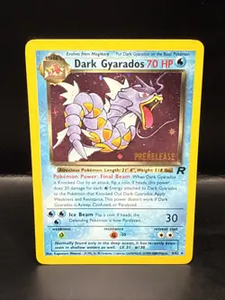 Pokemon Vintage Dark Gyarados 8/82 Holo Team Rocket Prerelease Promo WOTC AY - Image 1