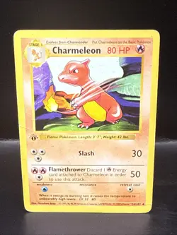Pokemon Charmeleon 24/102 Base Set 1st Edition Shadowless - Image 2