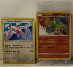 POKEMON 2017 SHINING LEGENDS SHINING LUGIA #SM82 SHINING HO-OH #SM70 LP/NM - Image 1