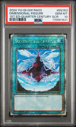 2024 Yu-Gi-Oh Dimensional Fissure RA03-EN163 Quarter Century SR PSA 10 (Aug 25) - Image 1