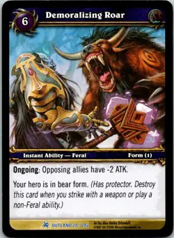 Demoralizing Roar 20/246 World Of Warcraft Fires Of Outland Light Play - Image 1