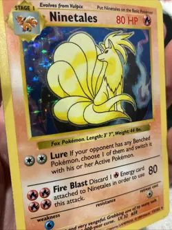 Ninetales Shadowless Holo Base Set 12/102 Pokemon Card - Image 2