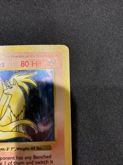 Ninetales Shadowless Holo Base Set 12/102 Pokemon Card - Image 5