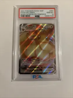 SWSH087 Eevee VMAX PSA 10 Shining Fates ETB Black Star Promo Pokemon Card Gem - Image 1