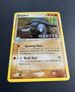 Pokemon TCG Donphan EX Deoxys 30/107 Reverse Holo Uncommon 80HP Card 2005 - Image 2