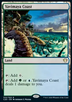 Magic the Gathering MTG Yavimaya Coast (322) Commander 2020 NM - Image 1