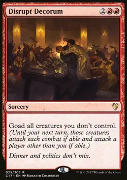 Magic the Gathering MTG Disrupt Decorum (25) Commander 2017 LP - Image 1