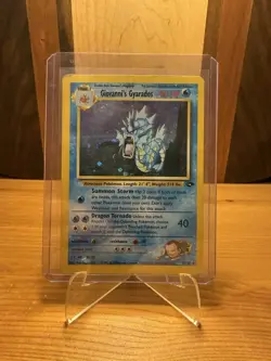 Pokemon TCG Giovanni's Gyarados Holo Swirl 5/132 Gym Challenge - Image 2