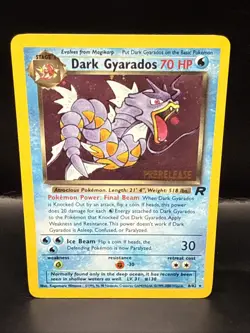 Pokemon Vintage Dark Gyarados 8/82 Holo Team Rocket Prerelease Promo WOTC BA - Image 1