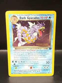 Pokemon Vintage Dark Gyarados 8/82 Holo Team Rocket Prerelease Promo WOTC AG - Image 2
