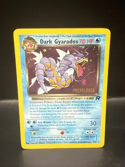 Pokemon Vintage Dark Gyarados 8/82 Holo Team Rocket Prerelease Promo WOTC S - Image 1