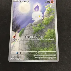 Pokemon TCG 2025 Litwick 101/086 White Flare Holo Illustration Rare NM - Image 2