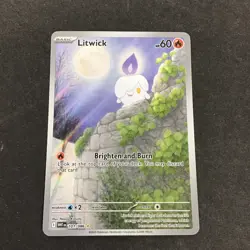 Pokemon TCG 2025 Litwick 101/086 White Flare Holo Illustration Rare NM - Image 3