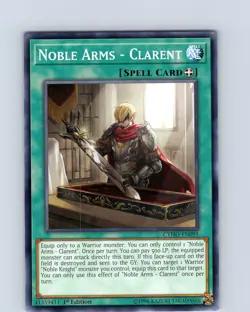 Yu-Gi-Oh TCG Noble Arms - Clarent CYHO-EN091 1st Edition Regular Common Card NM - Image 1