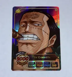 Sir Crocodile - One Piece Trading Card Game Holo Foil Cool Art Tc8 - Image 1