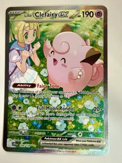 Pokemon TCG Lillie's Clefairy EX Journey Together Sir Card 184/159 NM Condition - Image 1