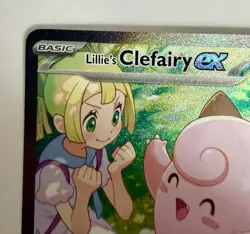 Pokemon TCG Lillie's Clefairy EX Journey Together Sir Card 184/159 NM Condition - Image 2