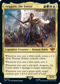 Aragorn, the Uniter -Foil Light Play MTG - Image 1