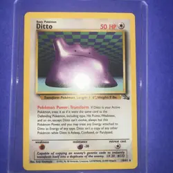 Pokemon TCG Ditto Card Regular Rare 18/62 Fossil 1999 WOTC Unlimited - Image 1