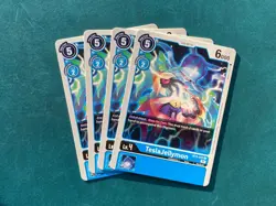 TeslaJellymon BT9-025 Playset X Record Digimon Card Game x4 - Image 1