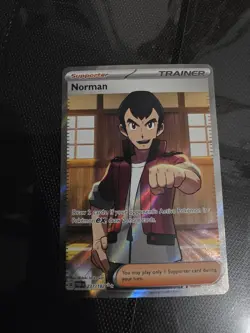 Pokemon Trainer Supporter Card Norman Holo Rare TCG - Image 1