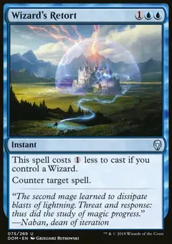 Magic the Gathering MTG Wizard's Retort (75) Dominaria NM - Image 1