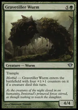 Magic the Gathering MTG Gravetiller Wurm (116) Dark Ascension NM - Image 1