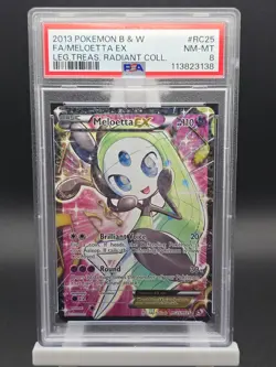 PSA 8 Meloetta EX (RC25/RC25) Legendary Treasures Radiant Collection Pokemon - Image 1