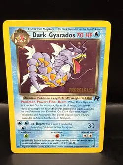 Pokemon Vintage Dark Gyarados 8/82 Holo Team Rocket Prerelease Promo WOTC CC - Image 1