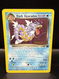 Pokemon Vintage Dark Gyarados 8/82 Holo Team Rocket Prerelease Promo WOTC CC - Image 2