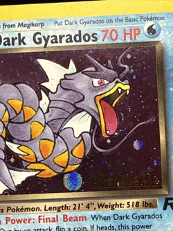 Pokemon Vintage Dark Gyarados 8/82 Holo Team Rocket Prerelease Promo WOTC CC - Image 3