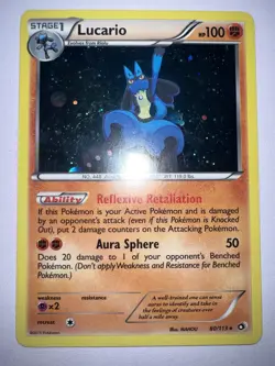 Lucario 80/113 Holo Rare Holo Legendary Treasures Pokemon LP - Image 1