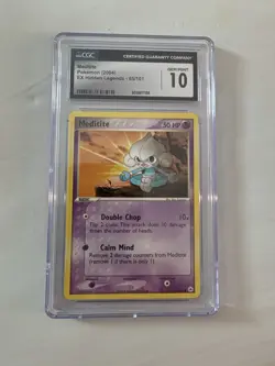 Pokemon 2004 EX Hidden Legends #65 Meditite CGC 10 Gem Mint - Image 1
