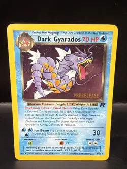 Pokemon Vintage Dark Gyarados 8/82 Holo Team Rocket Prerelease Promo WOTC BD - Image 1