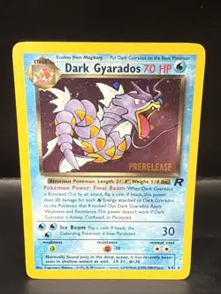 Pokemon Vintage Dark Gyarados 8/82 Holo Team Rocket Prerelease Promo WOTC BD - Image 2