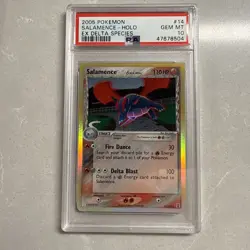 2005 POKEMON EX SALAMENCE-HOLO DELTA SPECIES PSA #14 GEM MT 10 - Image 1