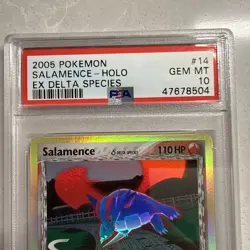 2005 POKEMON EX SALAMENCE-HOLO DELTA SPECIES PSA #14 GEM MT 10 - Image 4