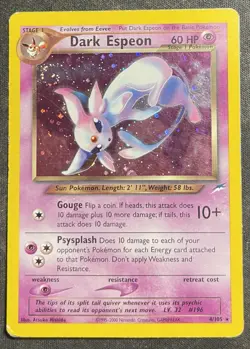 Dark Espeon Holo Neo Destiny (2002) Original Vintage Pokemon MP - Image 1