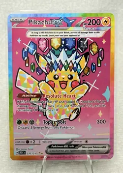 Pokemon Pikachu ex 277/217 SIR Ascended Heroes (ASC) Tera Full Art Pristine - Image 1