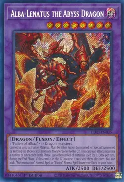 Alba-Lenatus the Abyss Dragon-Secret Rare - 1st Edition - DIFO-EN035 - Dimens... - Image 1