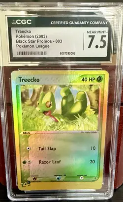 Treecko 2003 Black Star Promos 003 Pokemon League Card CGC - Image 1