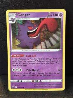Pokemon Gengar Holo Rare TCG Card 057/198 Sword & Shield Chilling Reign - Image 1