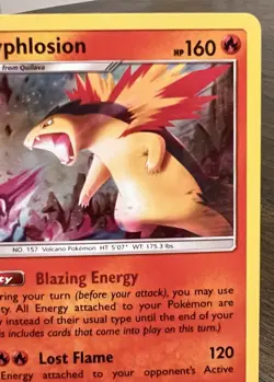 Typhlosion 42/214 Sun & Moon-Lost Thunder Holo Pokemon TCG LP - Image 3