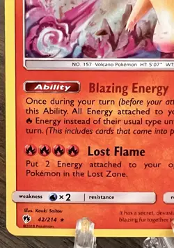 Typhlosion 42/214 Sun & Moon-Lost Thunder Holo Pokemon TCG LP - Image 4