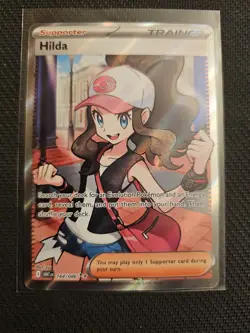 Pokemon TCG Hilda Full Art Ultra Rare White Flare Holo - Image 1