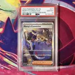 Morty’s Conviction 211/162 Temporal Forces PSA 10 GEM MINT SIR Pokemon TCG - Image 1