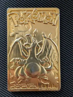 Pokemon Charizard Nintendo 1999 Burger King 23k Gold Plated Card - Image 1