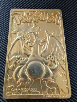 Pokemon Charizard Nintendo 1999 Burger King 23k Gold Plated Card - Image 2